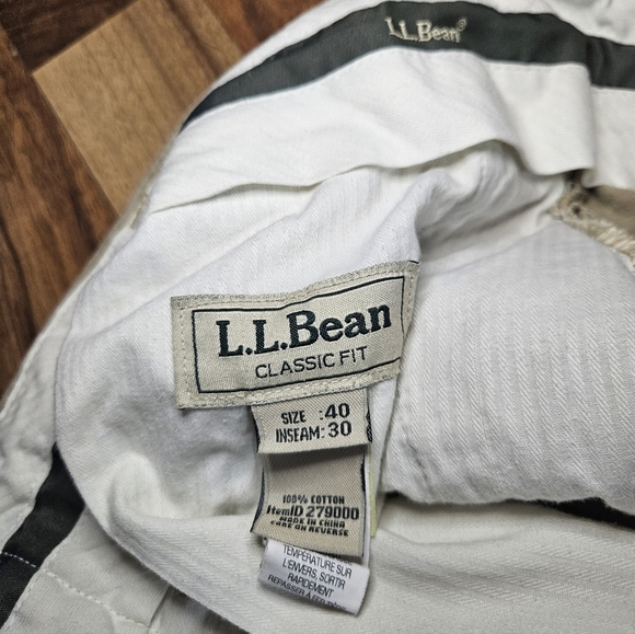 LL Bean Corduroy Pants Mens Size 40x30 Tan Straight Leg Classic Fit 279000 - Picture 2 of 10